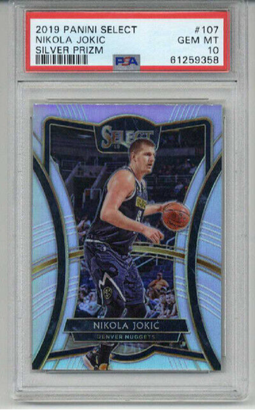 2017 PANINI SELECT SILVER PRIZM #107 NIKOLA JOKIC NUGGETS PSA 10 LOW POP