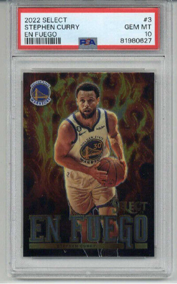 2022 PANINI SELECT EN FUEGO #3 STEPHEN CURRY CARD WARRIORS PSA 10 LOW POP RARE