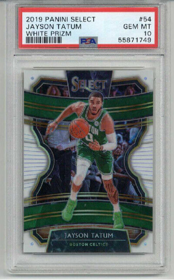2019 PANINI PRIZM WHITE PRIZM #54 JAYSON TATUM CELTICS /149 PSA 10 LOW POP RARE