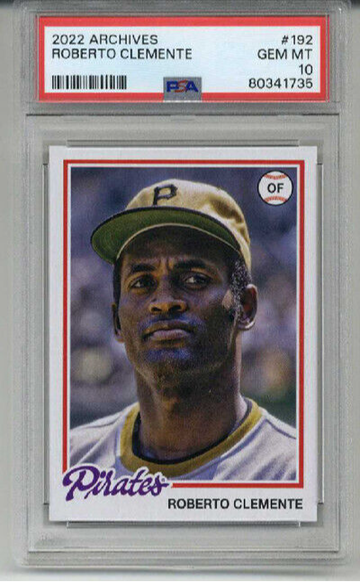 2022 TOPPS ARCHIVES #192 ROBERTO CLEMENTE PITTSBURGH PIRATES PSA 10 LOW POP RARE