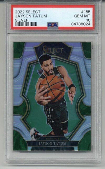 2022 PANINI SELECT SILVER PRIZM #155 JAYSON TATUM CELTICS PSA 10 LOW POP