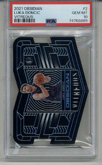 2021 PANINI OBSIDIAN VITREOUS #2 LUKA DONCIC MAVERICKS PSA 10 LOW POP