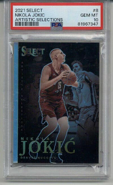 2021 PANINI SELECT ARTISTIC SELECTIONS NIKOLA JOKIC DENVER NUGGETS PSA 10