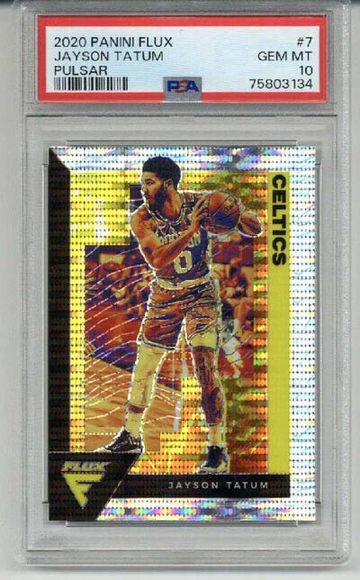 2020 PANINI FLUX PULSAR #7 JAYSON TATUM CARD BOSTON CELTICS PSA 10 LOW POP