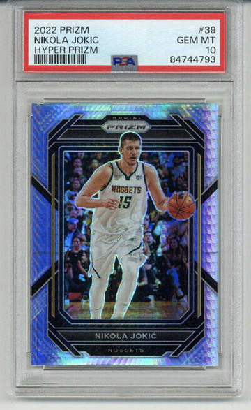 2022 PANINI PRIZM HYPER PRIZM #39 NIKOLA JOKIC NUGGETS PSA 10 LOW POP