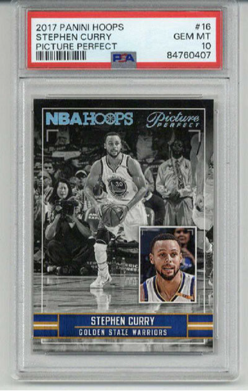 2017 PANINI HOOPS PICTURE PERFECT #16 STEPHEN CURRY WARRIORS PSA 10 LOW POP