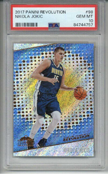 2017 PANINI REVOLUTION #98 NIKOLA JOKIC CARD DENVER NUGGETS PSA 10 LOW POP