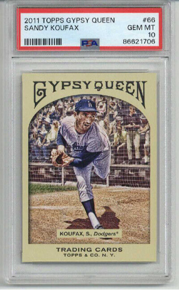 2011 TOPPS GYPSY QUEEN #66 SANDY KOUFAX CARD DODGERS PSA 10 LOW POP
