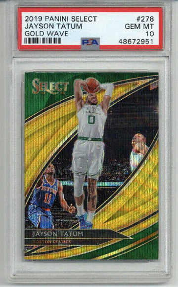 2019 PANINI SELECT GOLD WAVE #278 JAYSON TATUM CARD CELTICS PSA 10 LOW POP