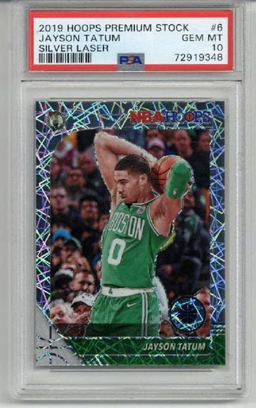 2019 PANINI HOOPS PREMIUM STOCK SILVER LASER #6 JAYSON TATUM CELTICS PSA 10 RARE