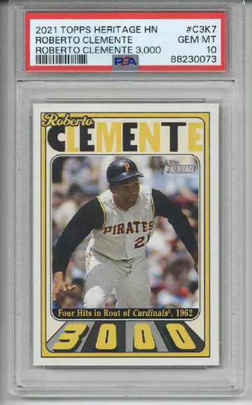 2021 TOPPS HERITAGE HIGH NUMBER ROBERTO CLEMENTE 3000 PSA 10 LOW POP