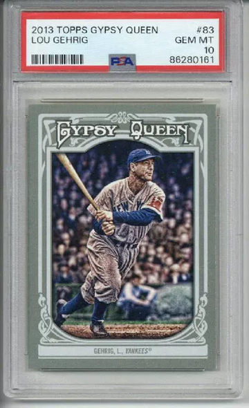 2013 TOPPS GYPSY QUEEN LOU GEHRIG BASEBALL CARD NEW YORK YANKEES PSA 10