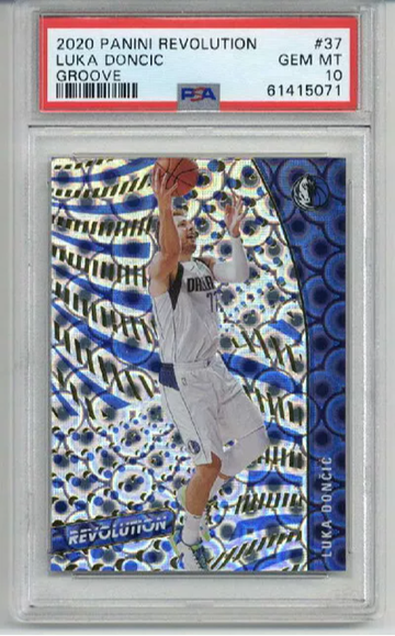 2020 PANINI REVOLUTION GROOVE #37 LUKA DONCIC MAVERICKS PSA 10 LOW POP