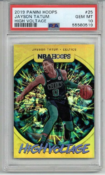 2019 PANINI HOOPS HIGH VOLTAGE #25 JAYSON TATUM CARD BOSTON CELTICS PSA 10