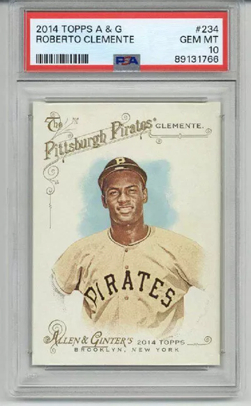 2014 TOPPS ALLEN & GINTER #234 ROBERTO CLEMENTE PITTSBURGH PIRATES PSA 10 RARE