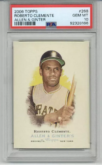 2006 TOPPS ALLEN & GINTER #268 ROBERTO CLEMENTE PITTSBURGH PIRATES PSA 10 RARE