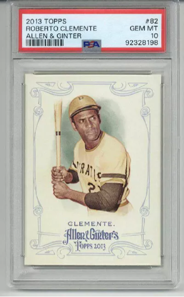 2013 TOPPS ALLEN & GINTER #82 ROBERTO CLEMENTE PITTSBURGH PIRATES PSA 10 LOW POP