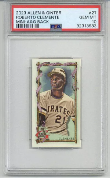 2023 TOPPS ALLEN & GINTER MINI A & G BACK ROBERTO CLEMENTE PIRATES PSA 10 RARE