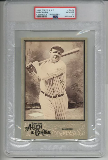 2018 TOPPS ALLEN & GINTER CABINET BOX LOADERS BABE RUTH YANKEES PSA 10