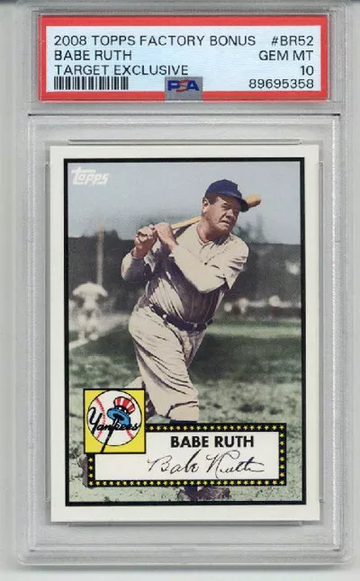 2008 TOPPS FACTORY BONUS TARGET EXCLUSIVE #BR53 BABE RUTH PSA 10 LOW POP