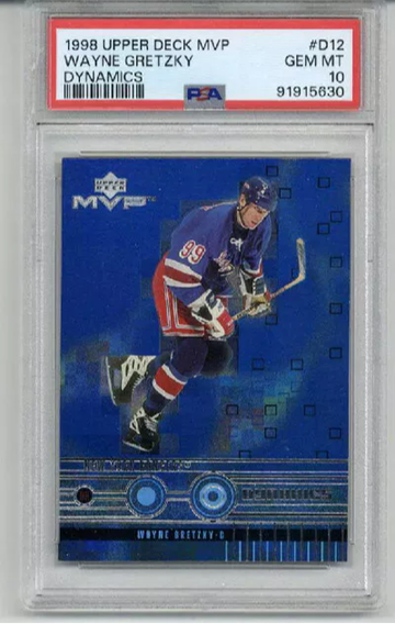 1998 UPPER DECK MVP DYNAMICS #D12 WAYNE GRETZKY CARD RANGERS PSA 10 LOW POP