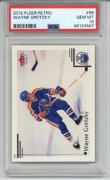 2012 FLEER RETRO #68 WAYNE GRETZKY CARD EDMONTON OILERS PSA 10 LOW POP RARE