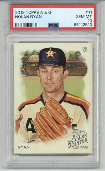 2019 TOPPS ALLEN & GINTER #11 NOLAN RYAN HOUSTON ASTROS PSA 10 LOW POP