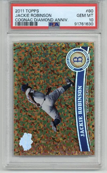 2011 TOPPS COGNAC DIAMOND ANNNIVERSARY JACKIE ROBINSON DODGERS PSA 10 LOW POP