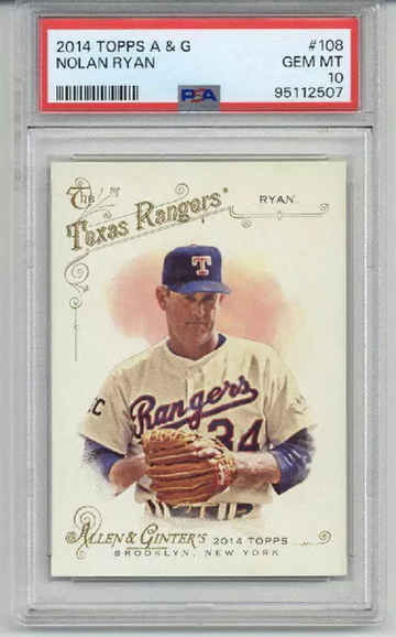 2014 TOPPS ALLEN & GINTER #108 NOLAN RYAN CARD TEXAS RANGERS PSA 10 LOW POP RARE