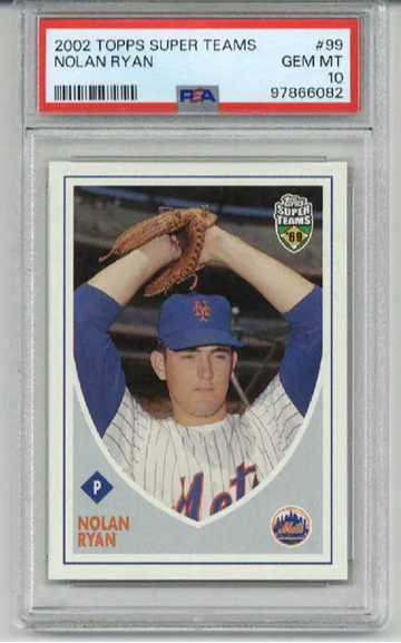 2002 TOPPS SUPER TEAMS #99 NOLAN RYAN CARD NEW YORK METS PSA 10 LOW POP
