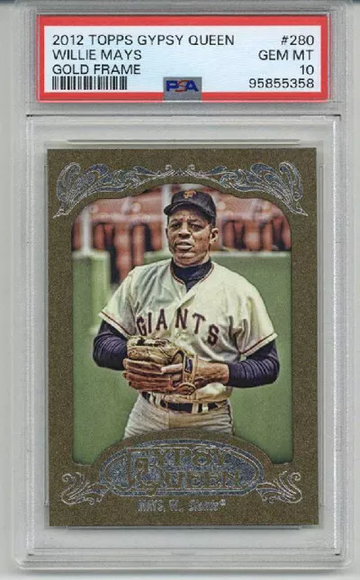 2012 TOPPS GYPSY QUEEN GOLD FRAME #280 WILLIE MAYS CARD GIANTS PSA 10