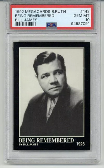1992 MEGACARDS BABE RUTH BEING REMEMBERED BILL JAMES YANKEES PSA 10 LOW POP