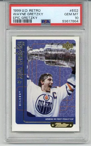 1999 UPPER DECK RETRO EPIC GRETZKY #EG2 WAYNE GRETZKY CARD OILERS PSA 10