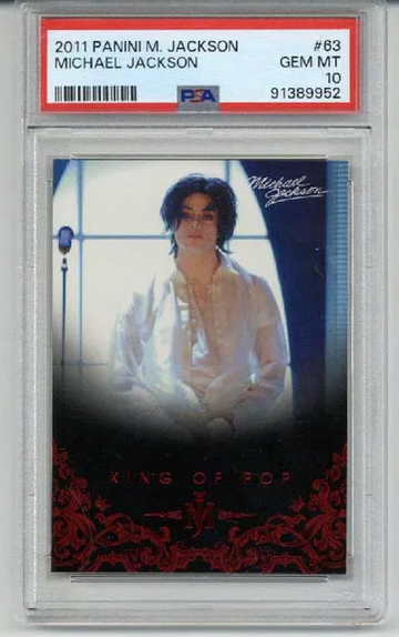 2011 PANINI MICHAEL JACKSON #63 MICHAEL JACKSON PSA 10 POP 1 VERY RARE