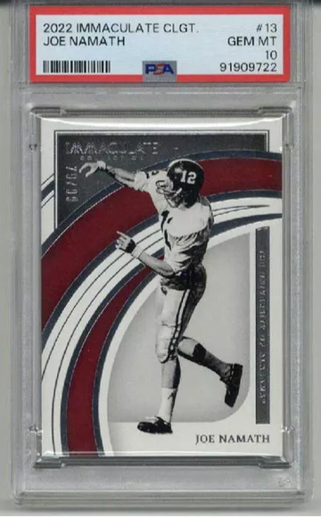 2022 PANINI IMMACULATE COLLECTION COLLEGIATE #13 JOE NAMATH /99 PSA 10