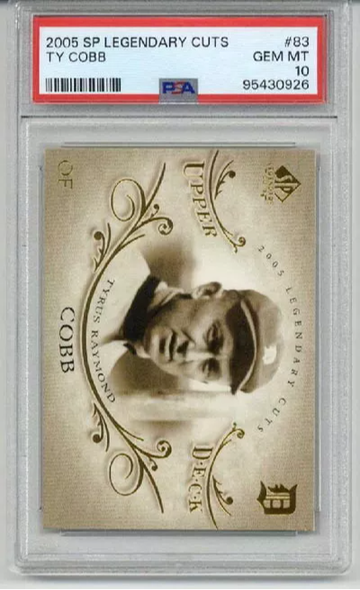 2005 UPPER DECK SP LEGENDARY CUTS #83 TY COBB TIGERS PSA 10 LOW POP