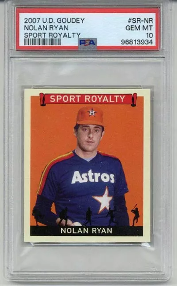 2007 UPPER DECK GOUDEY SPORT ROYALTY NOLAN RYAN CARD ASTROS PSA 10 LOW POP