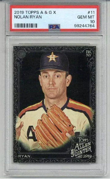 2019 TOPPS ALLEN & GINTER X #11 NOLAN RYAN HOUSTON ASTROS PSA 10 LOW POP