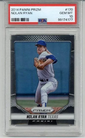 2014 PANINI PRIZM #170 NOLAN RYAN CARD TEXAS RANGERS PSA 10 LOW POP 10 RARE