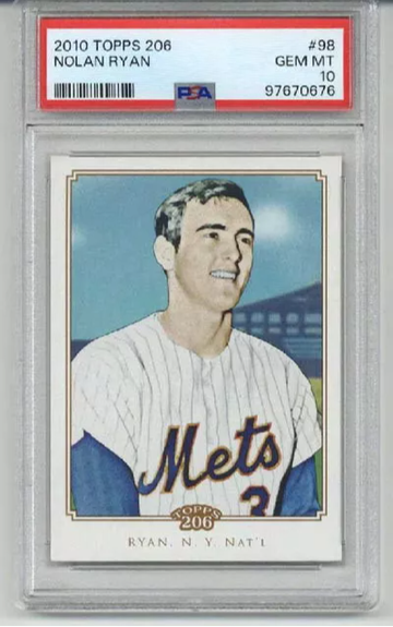 2010 TOPPS 206 #98 NOLAN RYAN CARD NEW YORK METS PSA 10