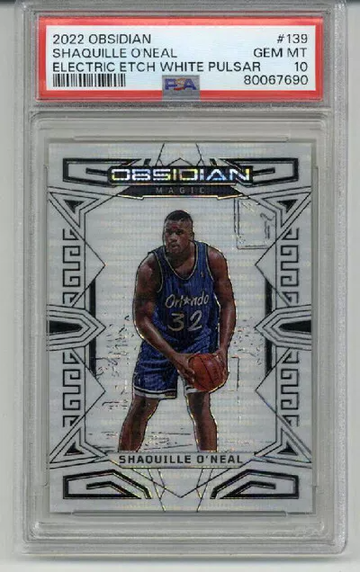 2022 PANINI OBSIDIAN ELECTRIC ETCH WHITE PULSAR SHAQUILLE O'NEAL PSA 10