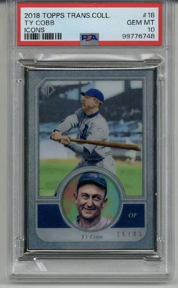 2018 TOPPS TRANSCENDENT COLLECTION ICONS TY COBB TIGERS /83 PSA 10