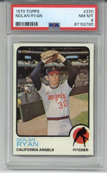 1973 TOPPS #220 NOLAN RYAN CARD CALIFORNIA ANGELS PSA 8 NEAR MINT-MINT BEAUTY