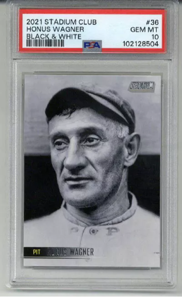 2021 TOPPS STADIUM CLUB BLACK & WHITE HONUS WAGNER PIRATES PSA 10 LOW POP