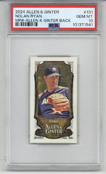 2024 TOPPS ALLEN & GINTER MINI A&G BACK #131 NOLAN RYAN ASTROS PSA 10 LOW POP