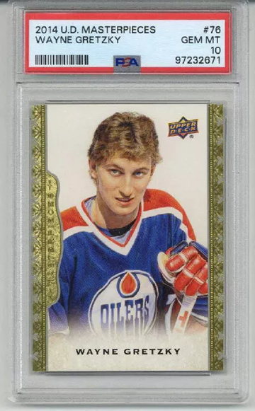 2014 UPPER DECK MASTERPIECES #76 WAYNE GRETZKY CARD OILERS PSA 10