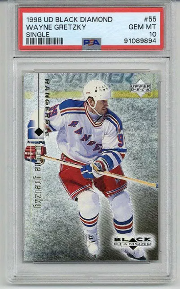 1998 UPPER DECK BLACK DIAMOND SINGLE WAYNE GRETZKY CARD RANGERS PSA 10 LOW POP