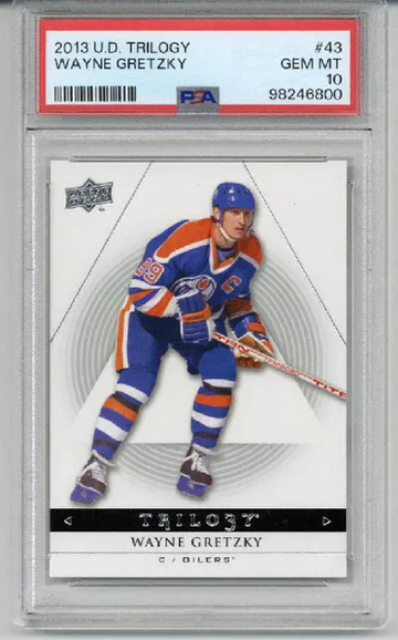 2013 UPPER DECK TRILOGY #43 WAYNE GRETZKY CARD EDMONTON OILERS PSA 10 LOW POP