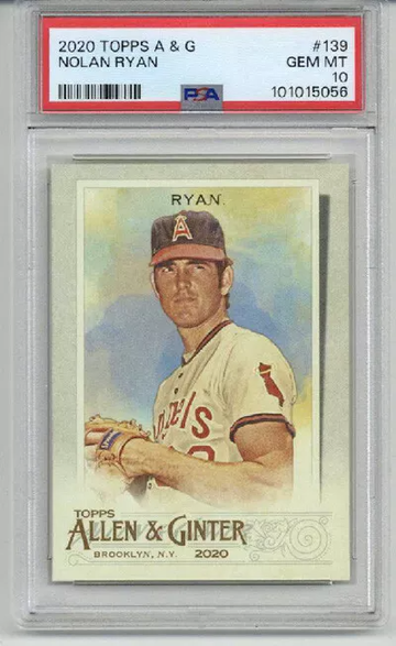 2020 TOPPS ALLEN & GINTER #139 NOLAN RYAN CARD CALIFORNIA ANGELS PSA 10