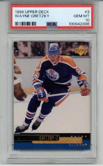 1999 UPPER DECK #3 WAYNE GRETZKY CARD EDMONTON OILERS PSA 10 LOW POP RARE